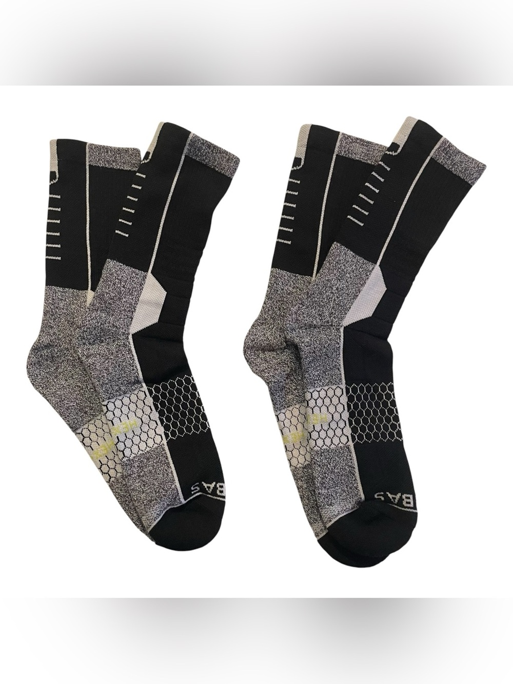 Bombas Hex-Tec Athletic All Purpose Performance Crew Socks Lot Of 2 Pair Size XL